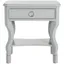 Gray Transitional 1-Drawer Nightstand with Silver Hardware