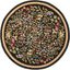 Black Floral Hand Hooked Wool Round Rug, 8'