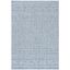 Blue Rectangular Flat Woven Synthetic Indoor/Outdoor Rug