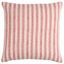 Elegant Striped Square Throw Pillow in Red and Neutral - 20"x20"
