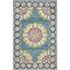 Blossom Blue and Gold Floral Hand-Tufted Wool Area Rug