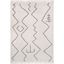 Handmade Ivory Wool & Viscose 3' x 5' Flatweave Area Rug with Tassels