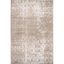 Beige and Ivory Abstract 5' x 7' Synthetic Area Rug