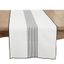 Rustic White Cotton Striped Table Runner with Black Trim, 16"x72"