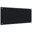 Black Tempered Glass Kitchen Backsplash Panel 35.4" x 19.7"