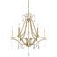 Brio Gold 6-Light Chandelier with Crystal Accents