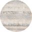 Amelia Round Grey and Gold Hand-Knotted Synthetic Rug