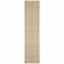 Hand-Knotted Natural Ivory Cotton-Synthetic Runner Rug, 2'6" X 6'