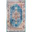 Bristol Blue and Ivory Rectangular Synthetic Area Rug