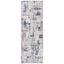 Cenis Blue and Gray Abstract Washable 6' x 9' Area Rug