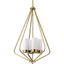 Elevate Brushed Bronze 20" Modern Pendant Light with Etched Glass