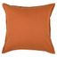 20'' Orange Cotton Square Throw Pillow with Flanged Edges