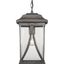 Abbott Antique Pewter Outdoor Hanging Lantern with Seeded Glass