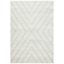 Ivory and Sage Geometric 4' x 6' Synthetic Area Rug