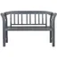 Transitional Ash Grey Acacia Wood 2-Seat Outdoor Bench