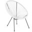 Valencia Oval Comfort Series White Papasan Lounge Chair