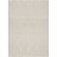 Ivory Beige Rectangular Synthetic Easy Care Area Rug 4' x 6'