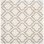 Hudson Shag Ivory Beige 7' Square Synthetic Area Rug