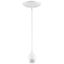 Mini Adjustable White Pendant Light with Brushed Nickel Accents