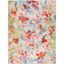 Blue and Blush Pink Abstract Floral 9' x 12' Area Rug