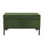 Green Velvet Storage Bench with Black Metal Legs