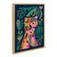 Colorful Mid-Century Modern Leopard Canvas Wall Art, 18x24