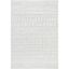 Reversible Easy-Care Synthetic Area Rug in Light Grey - 2' x 5'