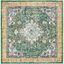 Madison Vintage Transitional Green/Turquoise 3' Square Area Rug