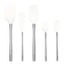 Flex-Core White Silicone and Stainless Steel 5-Piece Spatula Set