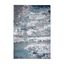 Reversible Abstract Watercolor Blue 5' x 7' Easy-Care Area Rug