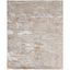 Tan and Ivory Abstract Rectangular Area Rug 7'10" x 9'6"