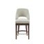 Elegant Transitional Cream Upholstered Swivel Counter Stool