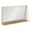 Lintz 31.8" Gold Metal Framed Vanity Wall Mirror with Shelf