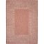 Courtyard 59'' Red and Beige Easy-Care Synthetic Area Rug