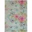 Blue and Multicolor Floral Wool 6' x 9' Handmade Rug