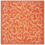 Terracotta and Natural Square Synthetic Outdoor Rug 79"