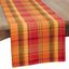 Harvest Plaid Cotton Table Runner in Warm Fall Colors