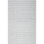 Light Grey and Ivory Flat Woven Wool Area Rug 4' x 6'