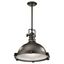 Vintage Mini Polished Nickel Pendant Light with Copper Dome Shade