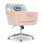 Blush Pink Memory Foam Swivel Office Chair with Arms