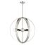 Modesto Mid-Century Modern 5-Light Brushed Nickel Chandelier