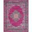 Traditional Floral Medallion 8' x 10' Blue and Purple Area Rug