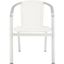 Chic White Transitional Wicker and Aluminum Arm Chair (Set of 2)