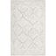 Elegant Floral Tufted Wool Area Rug - Gray and Ivory, 4' x 6'