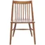 Walnut Upholstered Slat Back Side Chair, 21" Width