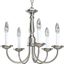 Trinity Brushed Nickel 5-Light Mini Chandelier with White Candle Covers