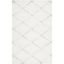 Ivory Hand-Tufted Wool Shag Area Rug, 5' x 8'