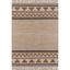 Ivory and Brown Geometric Braided Wool Cotton Rug 8' x 10'