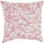 Coral and White Leaf Pattern 20" Square Outdoor Throw Pillow