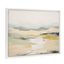 Tranquil Landscape Abstract Canvas Painting with Beaded Frame